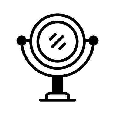 Kibirli ayna standının iyi hazırlanmış bir sembolü.