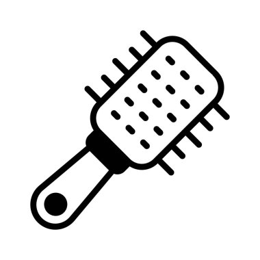 Yuvarlak saç fırçasının kabartma simgesine bak.