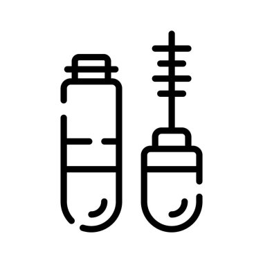 Rimel fırçası ve şişe karışımının en iyi taslak simgesi