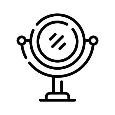 Makyaj aynası standının iyi hazırlanmış bir taslak simgesi