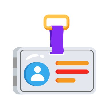 Misafir kimlik kartının 2D simgesi