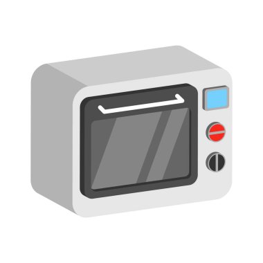 Otel mikrodalga fırınının 2D simgesi.