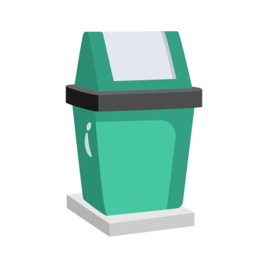 Çöp konteynırının 2d simgesini düzenlemek kolay