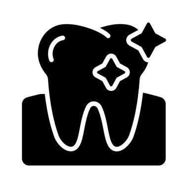 Tek sağlıklı dişin modern bir sembolü.