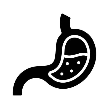 Mide sindirim sistemi organının modaya uygun simgesi