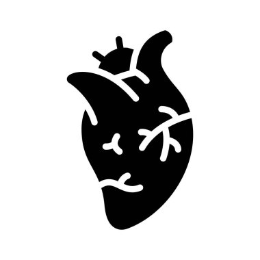 İnsan kalp odasının iyi hazırlanmış sembolü.