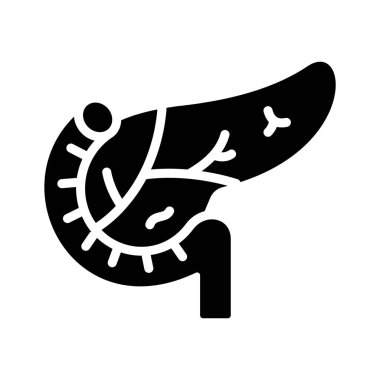 Pankreas iç organının modern bir simgesi.