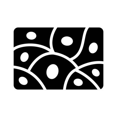 İyi hazırlanmış deri dokularının kabartma simgesi.