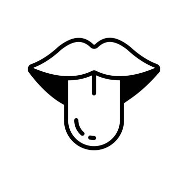 İnsan dili organının kişiselleştirilebilir bir simgesi.