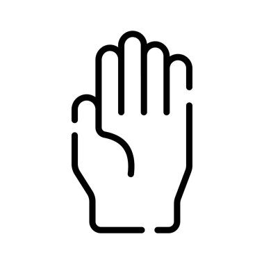 İnsan palmiyesinin birinci sınıf doğrusal simgesi, düzenlenmesi kolay