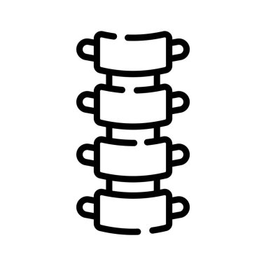 Vertebral sütun omurga yapısının ana hatları simgesi