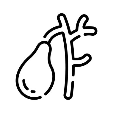 Safra kanalı sisteminin modern doğrusal simgesi