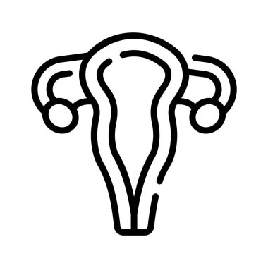 Rahim dişi organının bu doğrusal simgesini tut