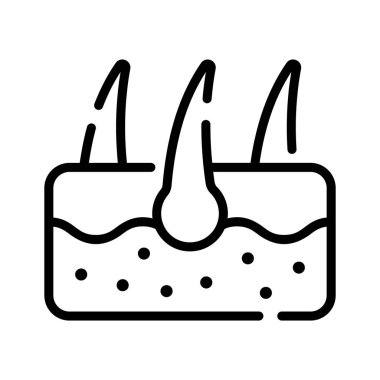 Saç derisi yapısının modaya uygun bir taslak simgesi