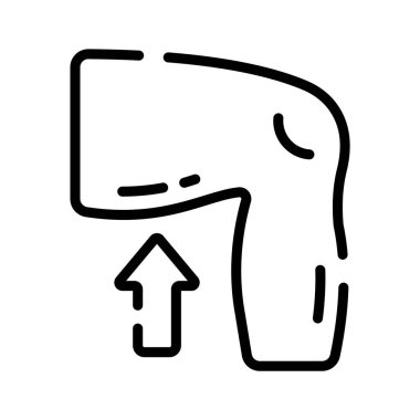 İnsan kalçasının alt kısmının ana hatları simgesi.