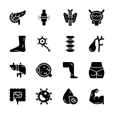 Bu modern biyoloji ve insan anatomisi simgelerini alın.