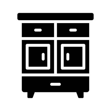 Mutfak dolabının kişiselleştirilebilir simgesi.