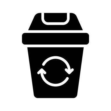 Ev çöplüğünün temiz bir simgesi.