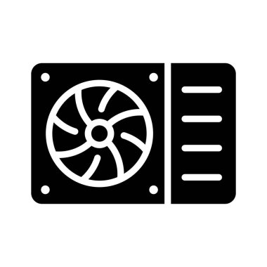 Bağlı ac ünitesinin kompakt sembol simgesi