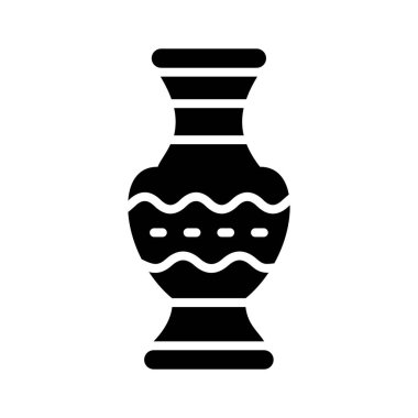 Dekoratif çiçek vazosunun şık bir simgesi.