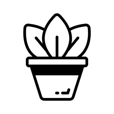 Kapalı bir saksı bitkisinin iyi hazırlanmış bir sembolü.