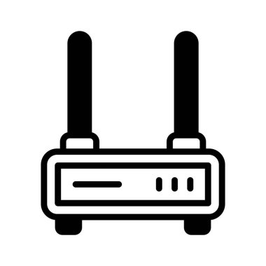 Kablosuz internet yönlendiricisinin modern bir simgesi