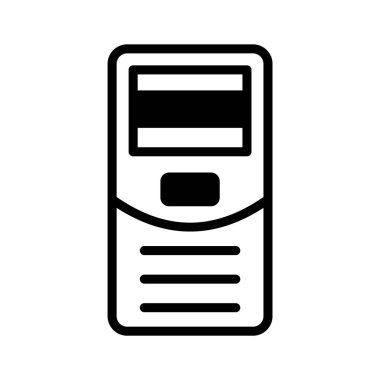 Ayakta duran ac kulesinin şık bir simgesi.