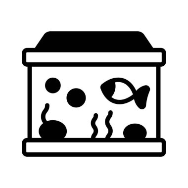 Ev akvaryumunun görsel olarak çekici bir simgesi.