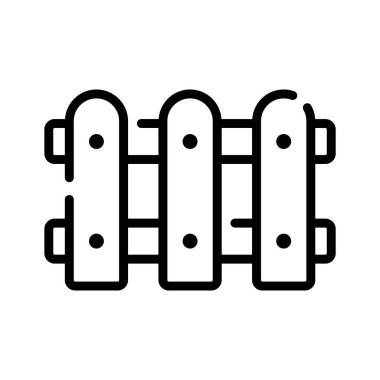 Koruyucu bahçe çitlerinin kişiselleştirilebilir bir taslak simgesi