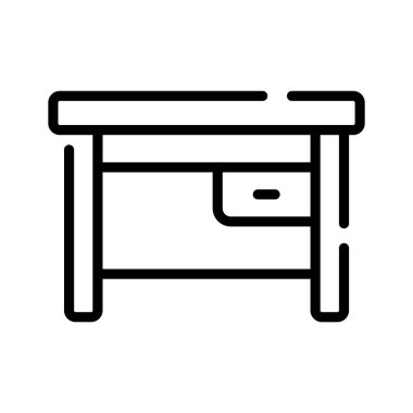 Modern bilgisayar tablosunun şık bir doğrusal simgesi