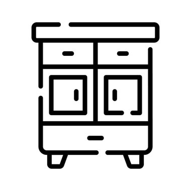 Mutfak dolabının kişiselleştirilebilir doğrusal simgesi