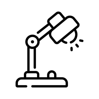 Öğrenci çalışma lambasının asgari doğrusal simgesi