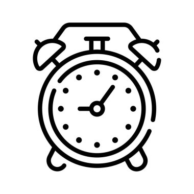 Klasik duvar saatinin premium ana hatlı simgesi