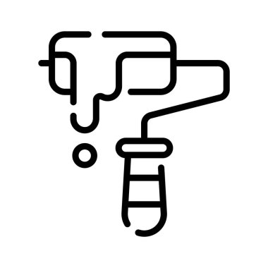 Paten fırçasının modaya uygun doğrusal simgesi