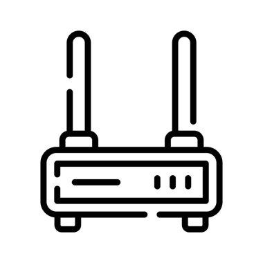 Kablosuz internet yönlendiricisinin modern doğrusal simgesi