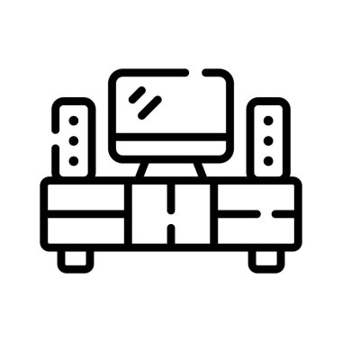 Konforlu ev sinemasının en iyi taslak ikonu.