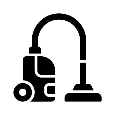 Ev elektrik süpürgesinin kullanışlı kabartma simgesi