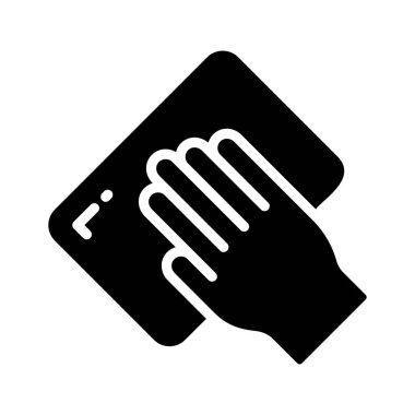 Silme el hareketinin moda kabartma simgesi