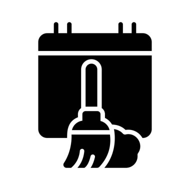 Günlük temizlik takviminin parlak simgesi