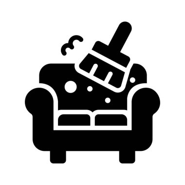 Kanepe temizleme oturumunun kullanışlı simgesi