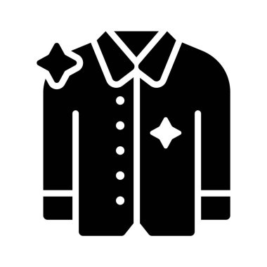 Taze yıkanmış gömleğin en iyi kabartma simgesi