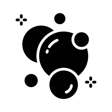 Patlayan sabun baloncuklarının parlak simgesi