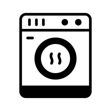 Dikey kurutma makinesinin modern kabartma simgesi