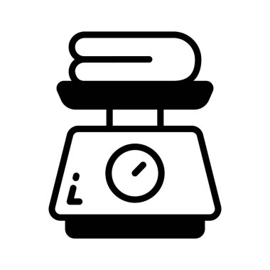 Dijital ağırlık ölçeğinin kullanışlı simgesi