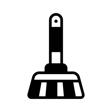 El bilgisayarı temizleme fırçasının parlak simgesi