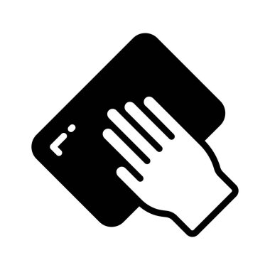 Silme el hareketinin moda kabartma simgesi