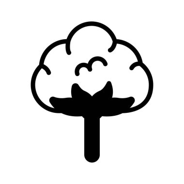 Pamuğun kullanışlı kabartma biçimi simgesi