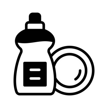 Bulaşık sabunu şişesinin son moda kabartma simgesi