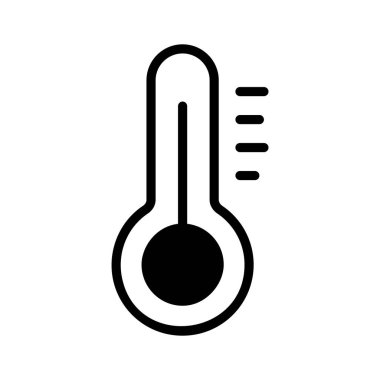 Sıcak su sıcaklığı ölçerin parlak simgesi