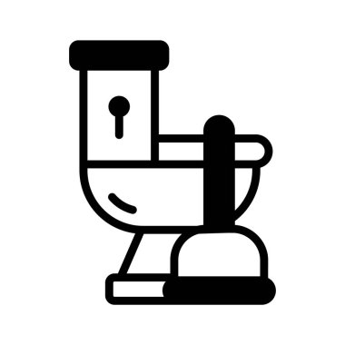 Tuvalet pompası aracının moda kabartma simgesi